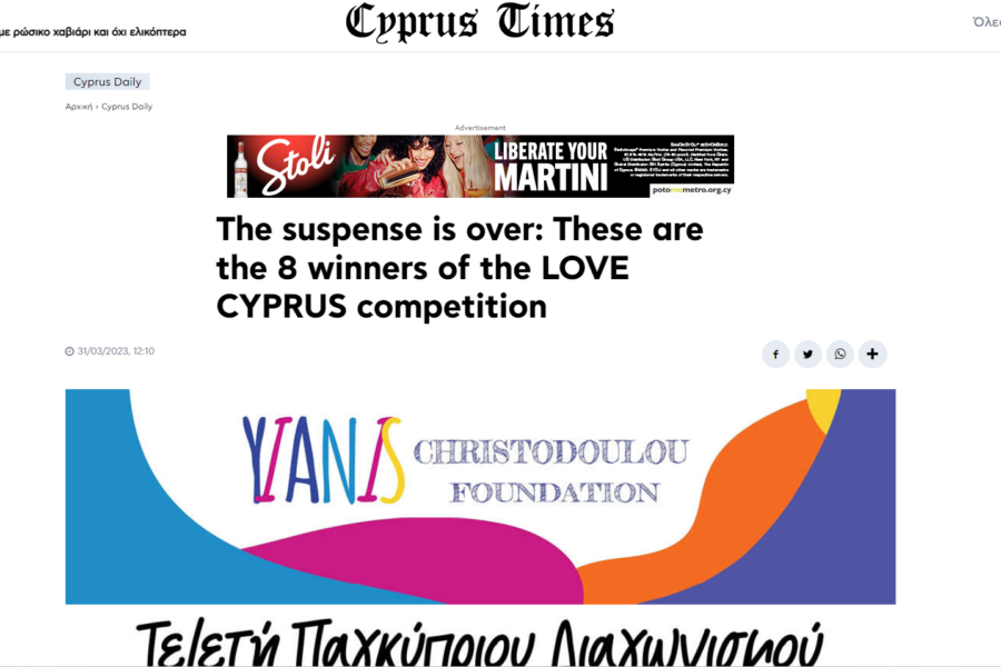 Cyprus Times Reports On The ‘Love Cyprus’ Competition Winners